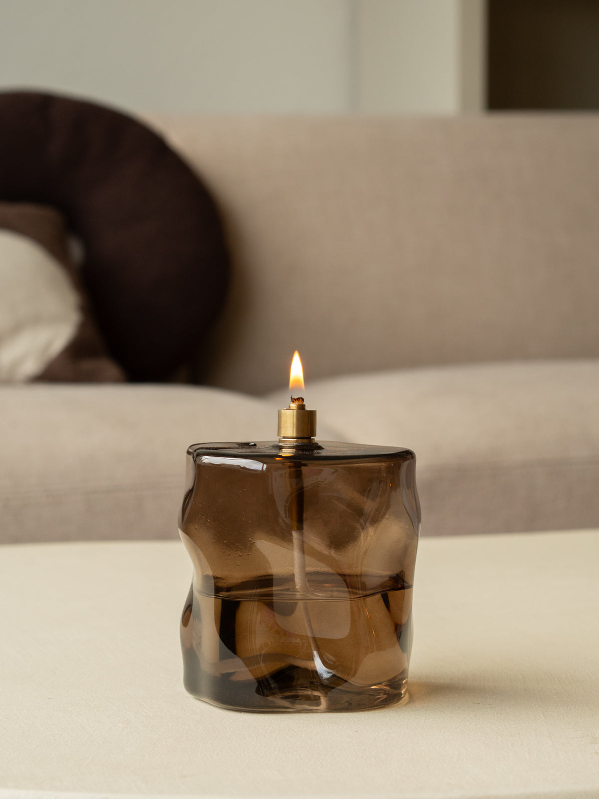 Olielamp | Organisch | Bruin