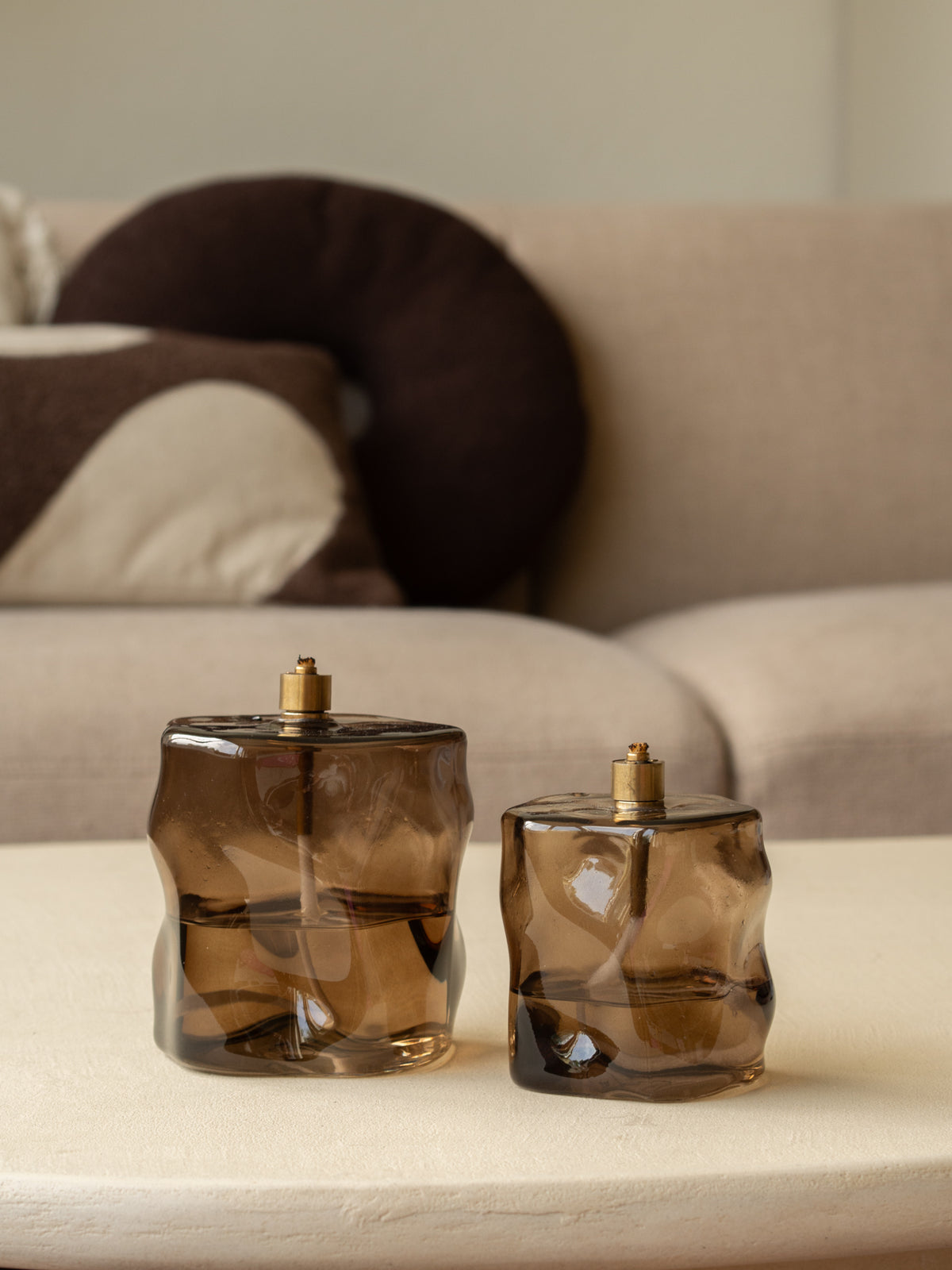 Olielamp | Organisch | Bruin