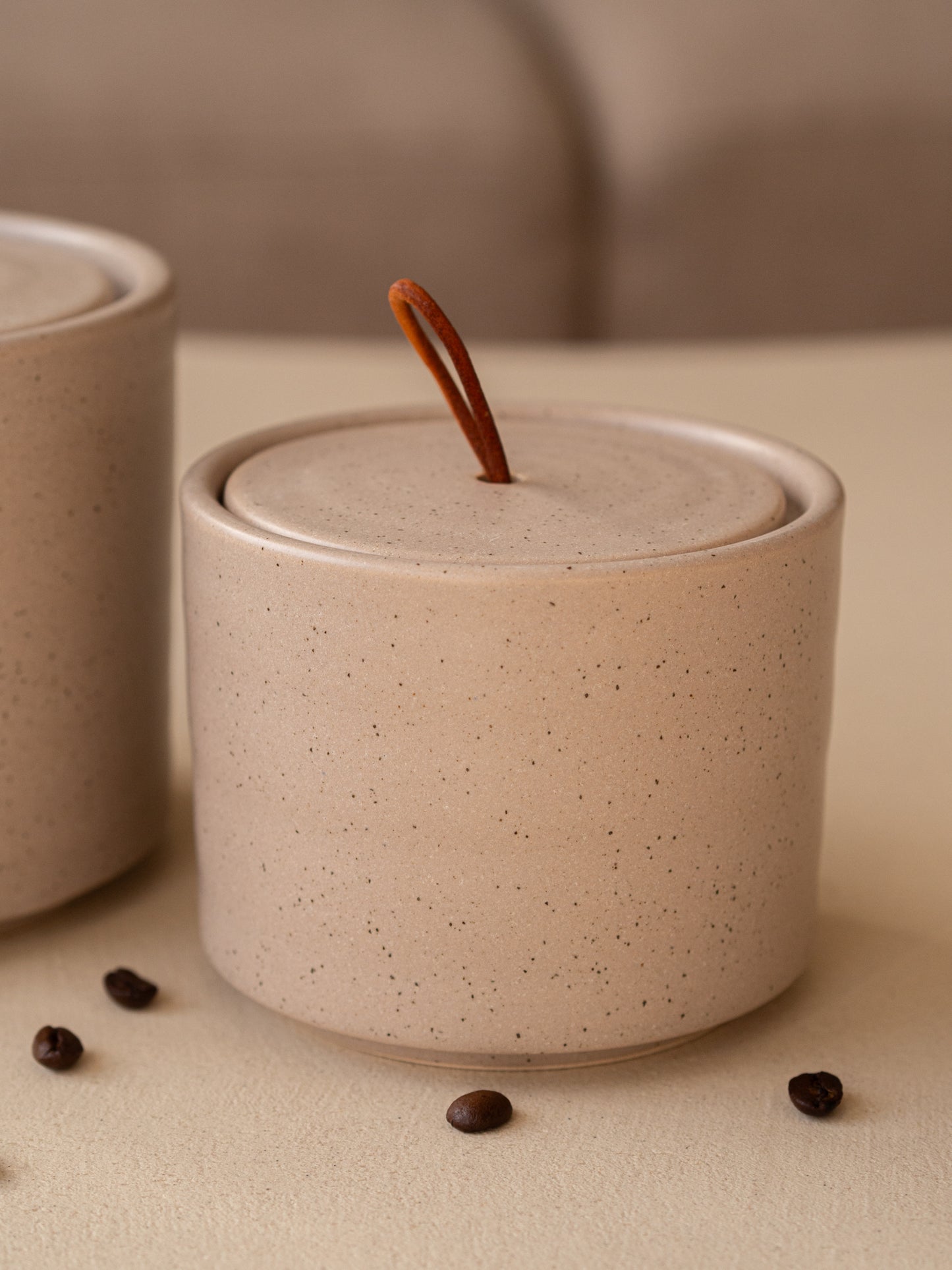 jar opbergpotje keramiek zand