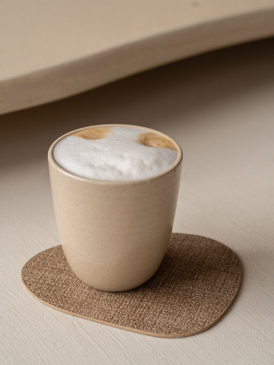 organische onderzetter pu leer