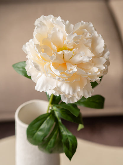 Zijden bloem pioen 68cm wit