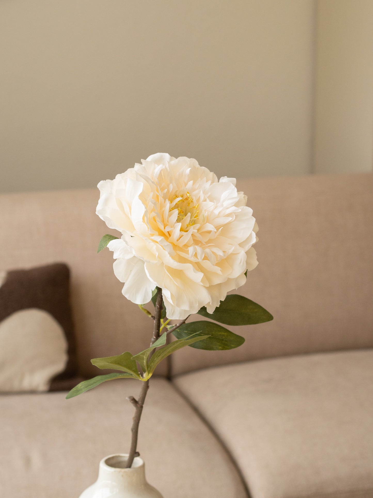 witte zijden bloem