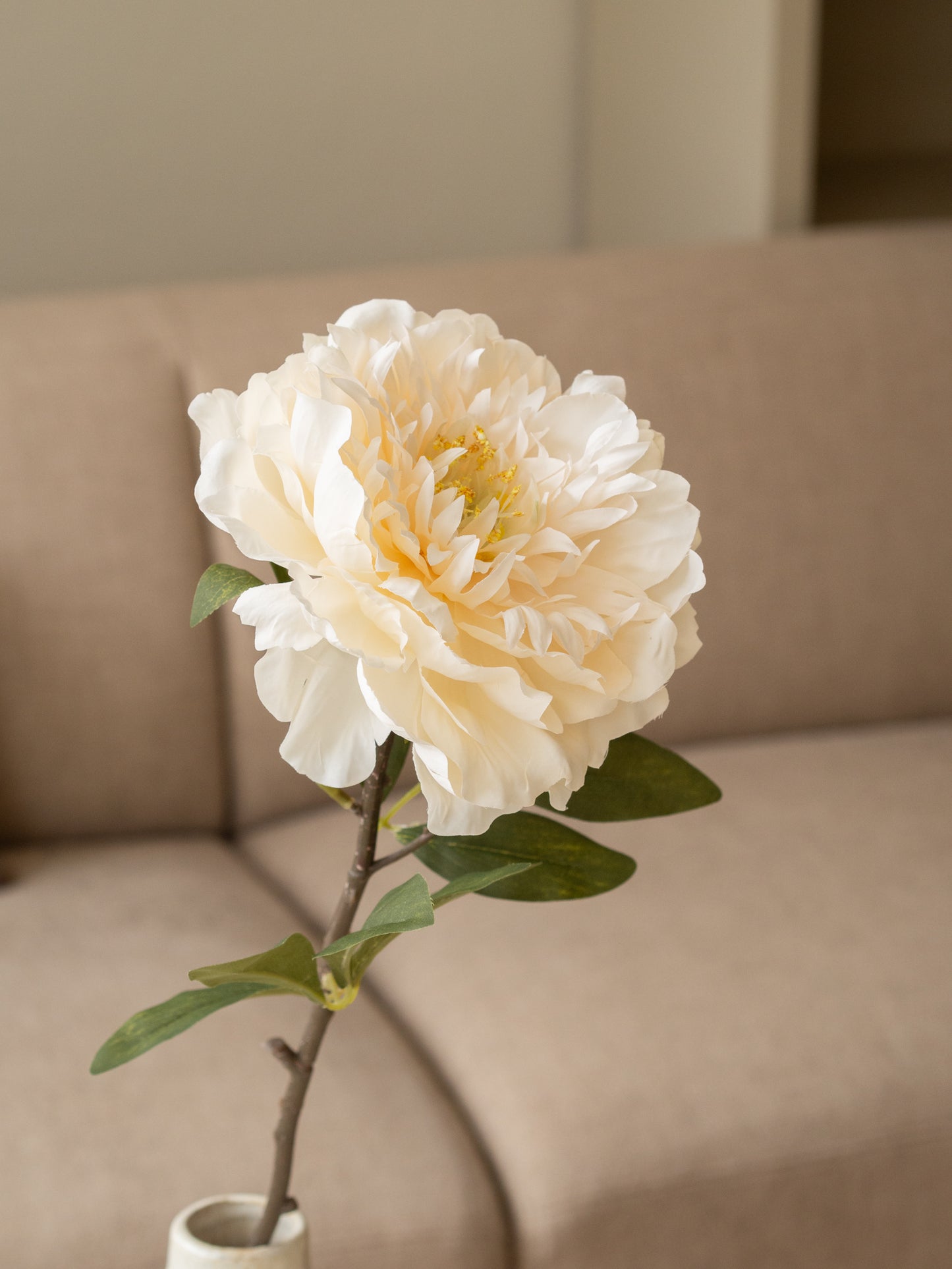 witte zijden bloem