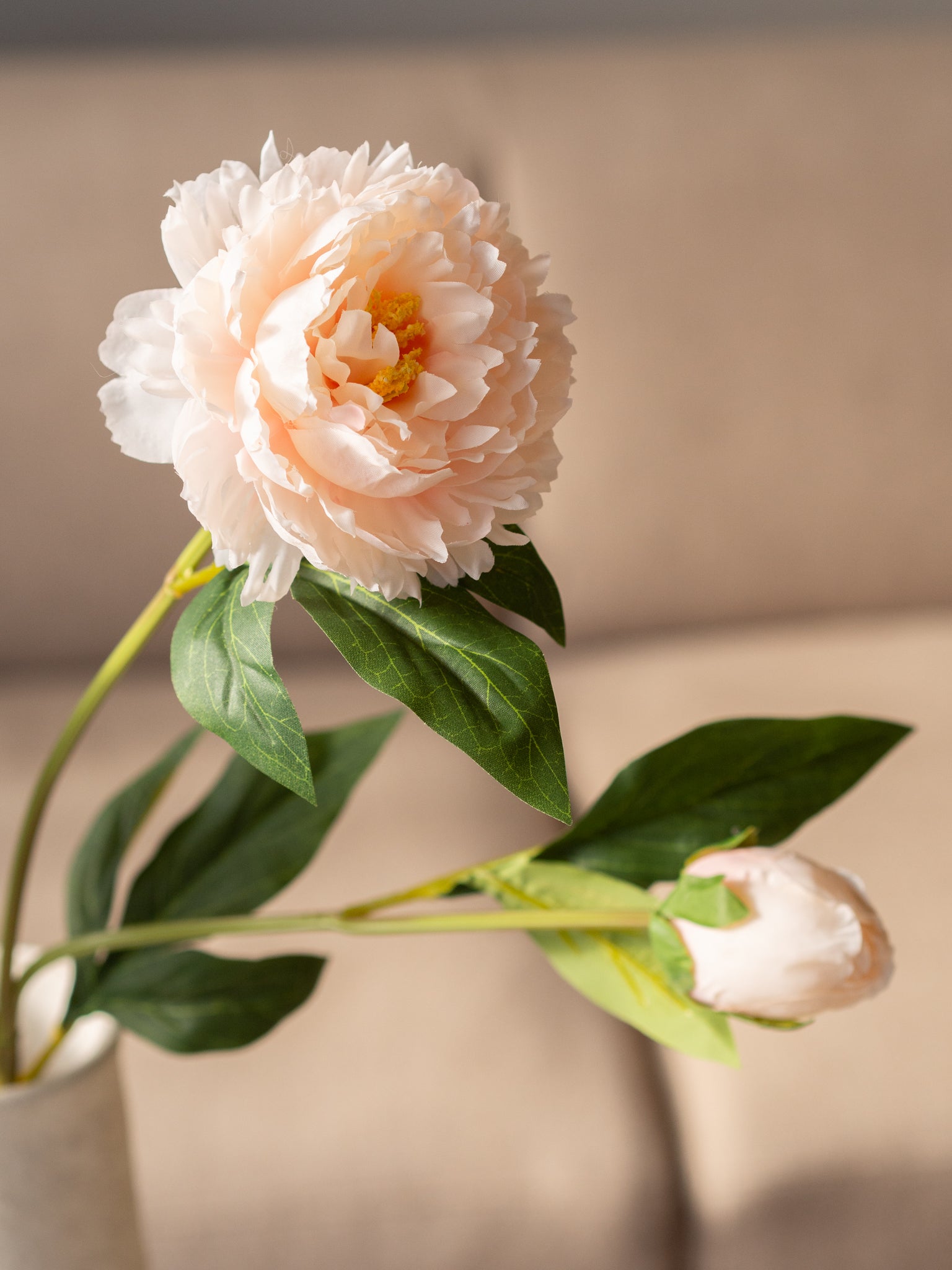 zijden bloem pioen roos