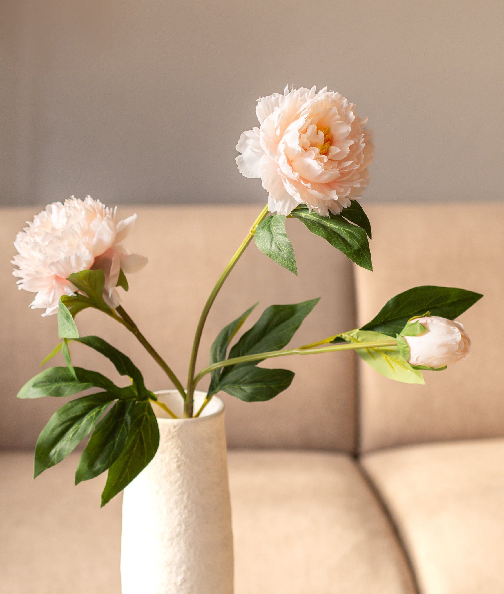 zijden bloem pioen roos