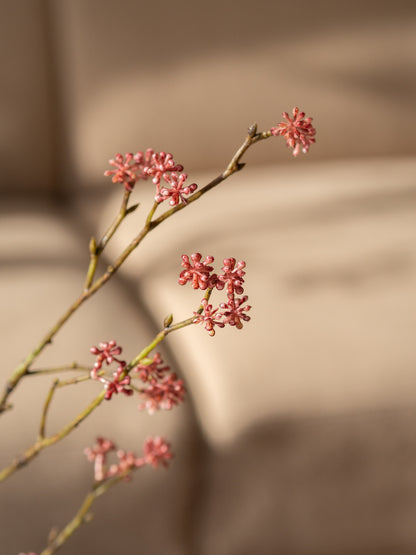 Zijden tak rijstbloem burgundy