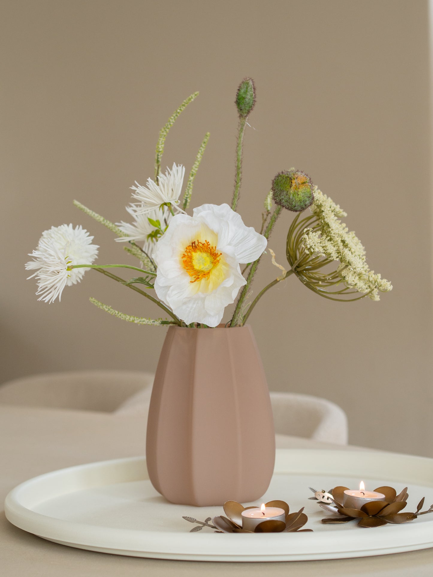 Vaas inclusief bloemen