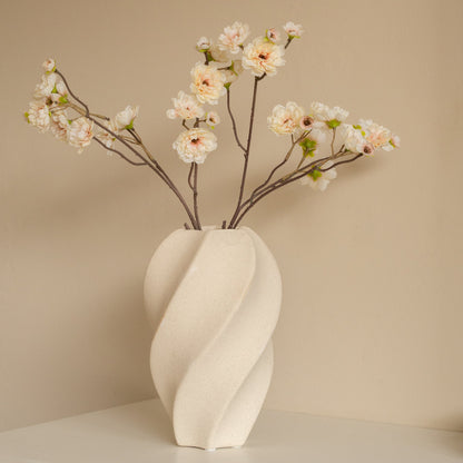 vaas wit swirl Ø15,5x24 cm