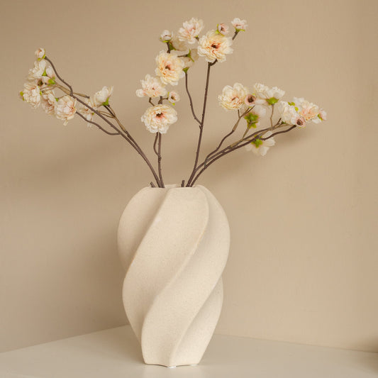 vaas wit swirl Ø15,5x24 cm