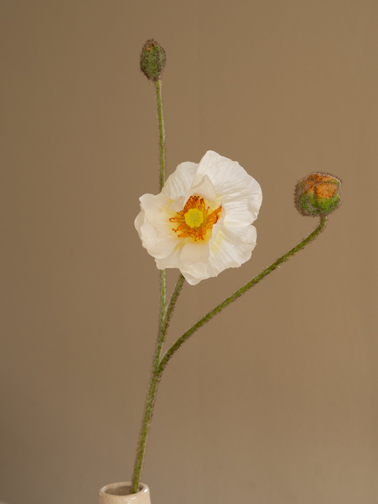 zijden bloem papaver wit