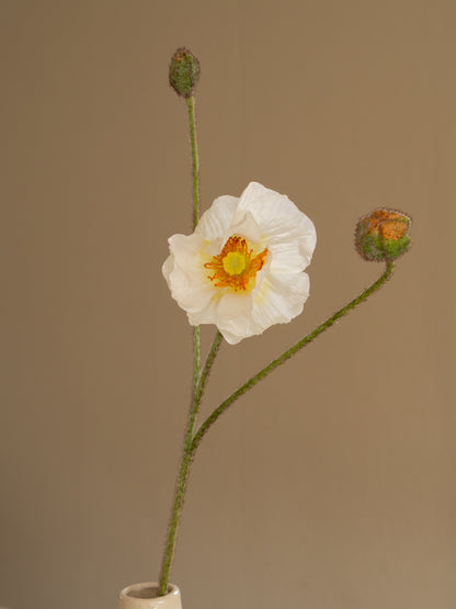 zijden bloem papaver wit