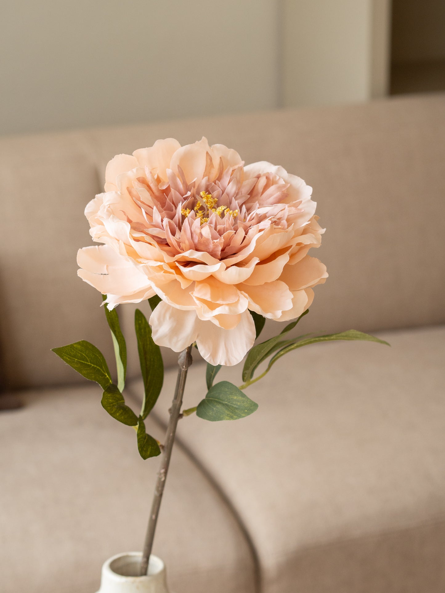 zijden bloem pioen roze 72 cm