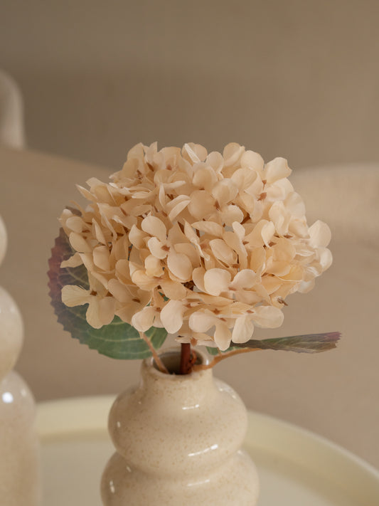 zijden bloem hortensia beige
