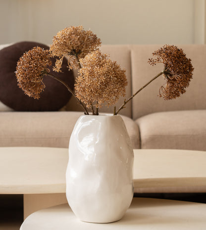 Zijden bloem | Trachelium | Beige/bruin | 65 cm